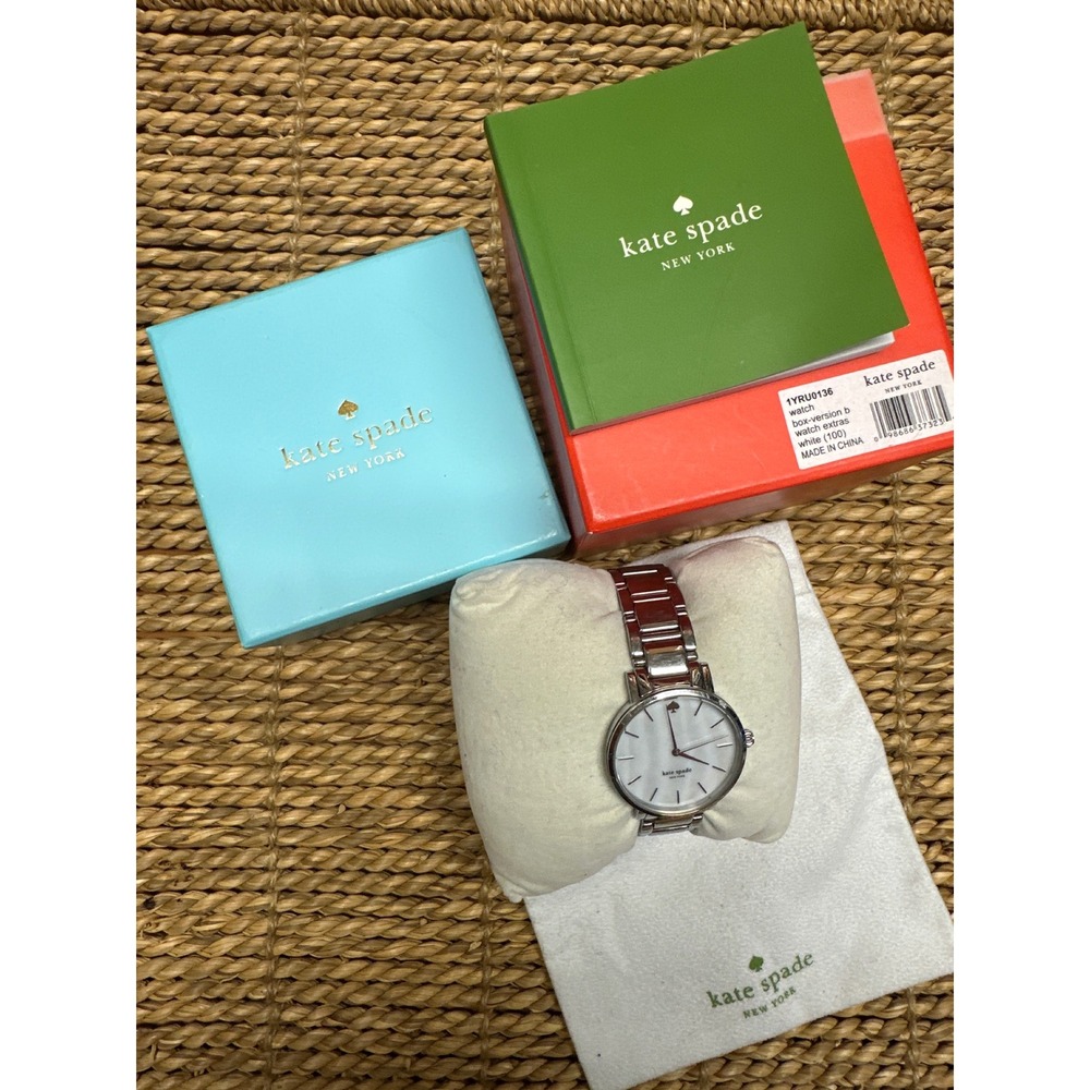 Kate Spade Metro Mother of Pearl Silver Stainless Steel Watch 1YRU0136
